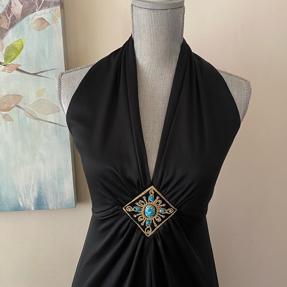 VINTAGE 🖤BLACK🖤 FORMAL DRESS SIZE SMALL 🌟EUC🌟 - Picture 6 of 12